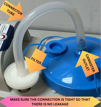 Connector tube connection - Top View